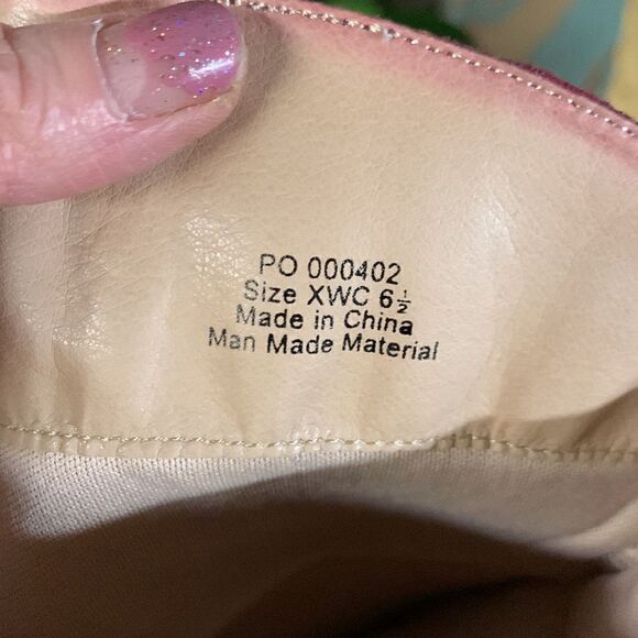 Hoff knee boot burgundy suede like material . 6.5 size - Picture 8 of 10